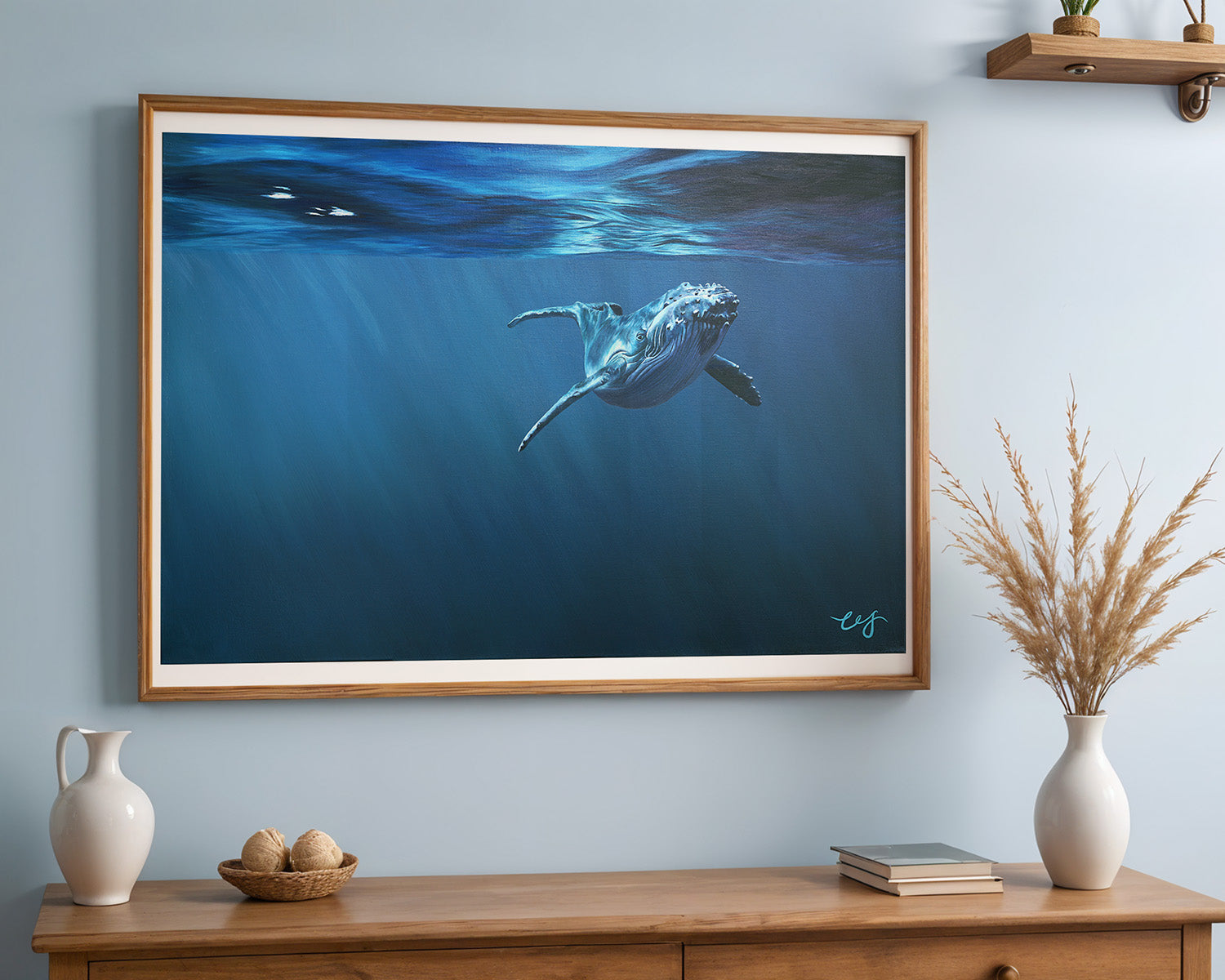 Curiosity, Limited Edition Humpback Whale Print