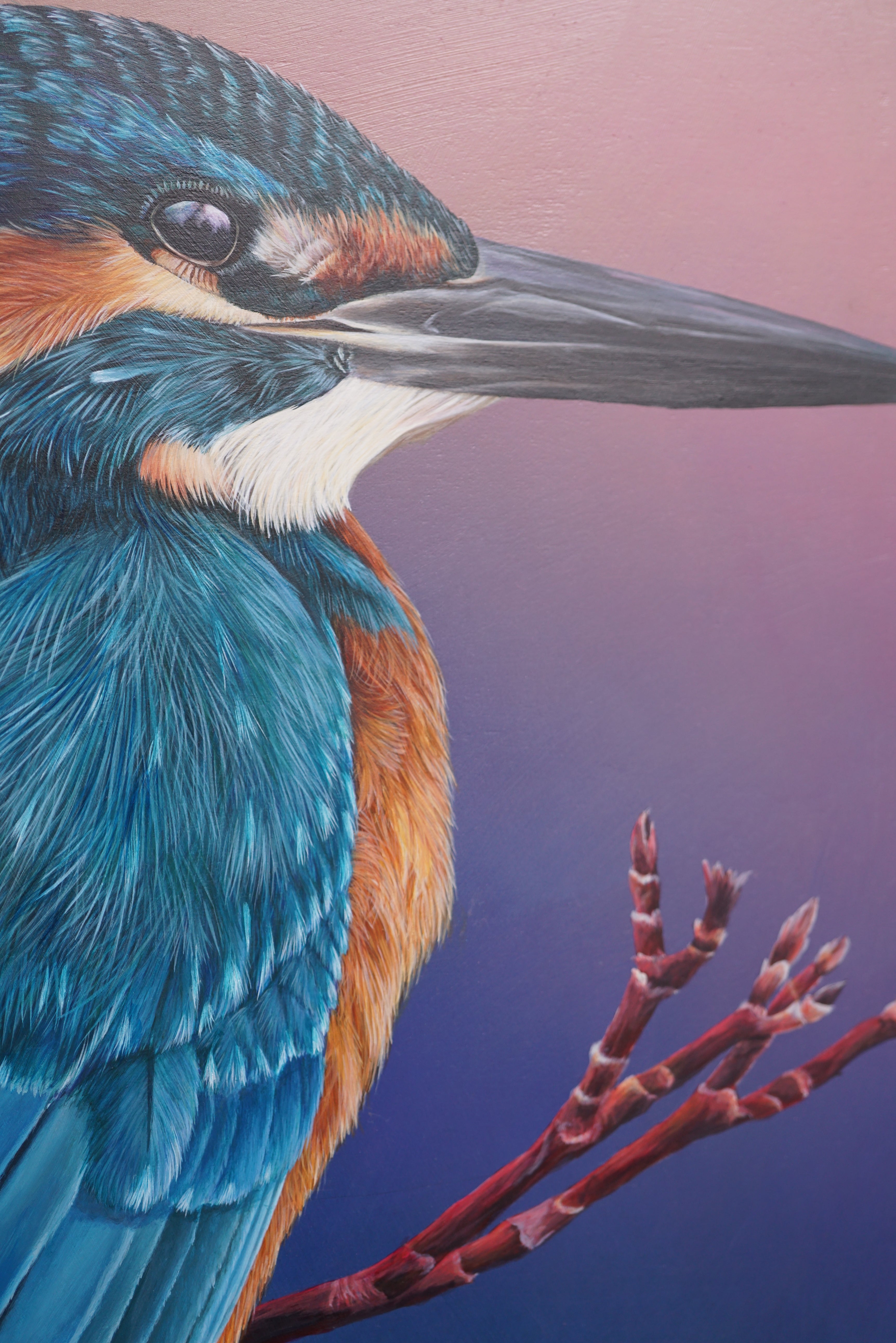 Dusk Kingfisher, Original Kingfisher Painting