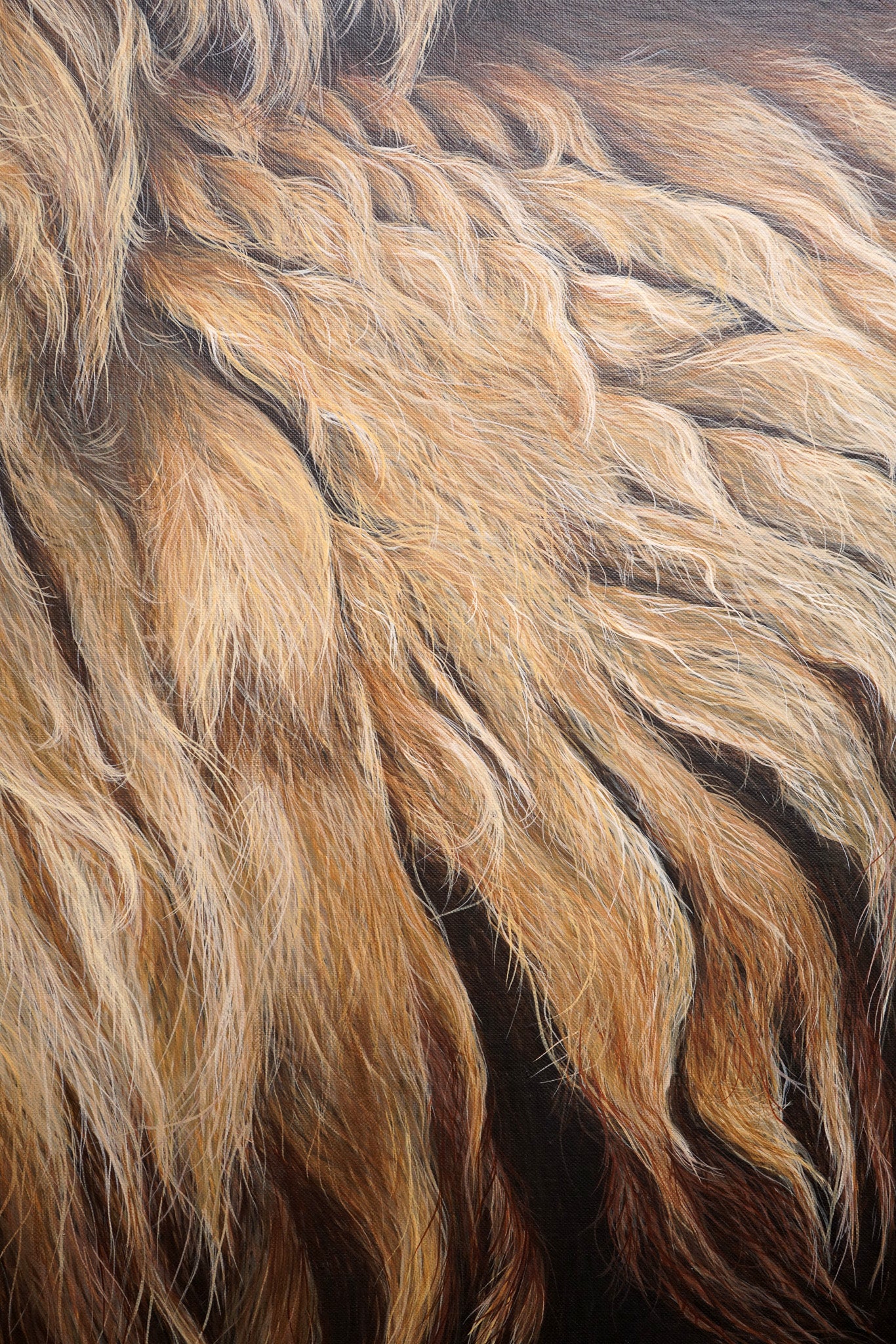 Fahari, Original Lion Painting, Leaping Male Lion