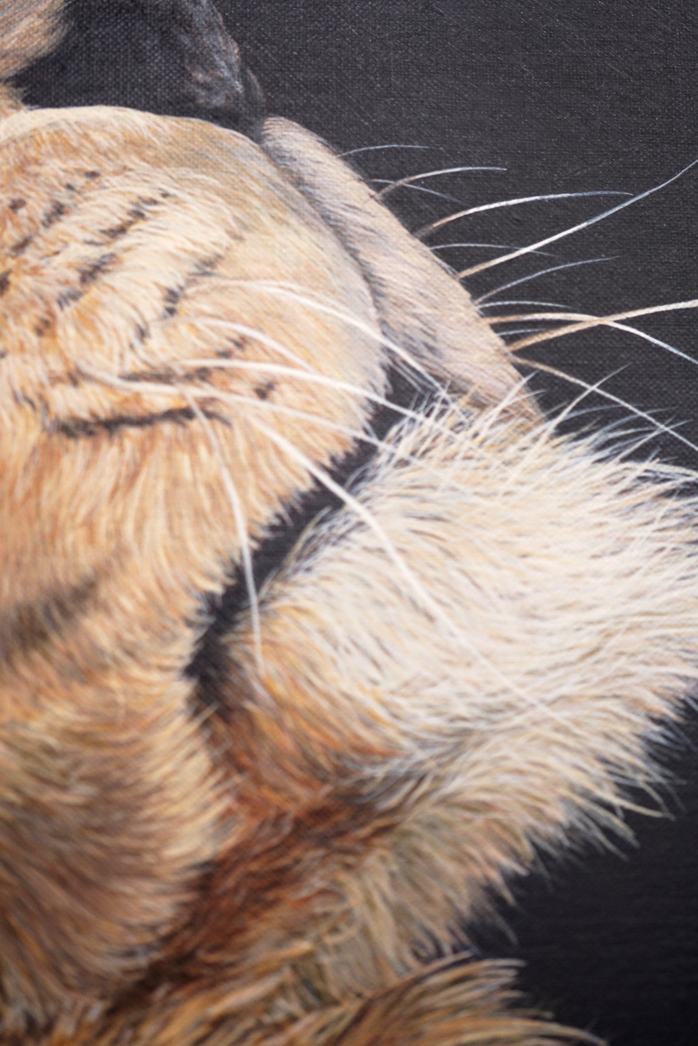 Fahari, Original Lion Painting, Leaping Male Lion