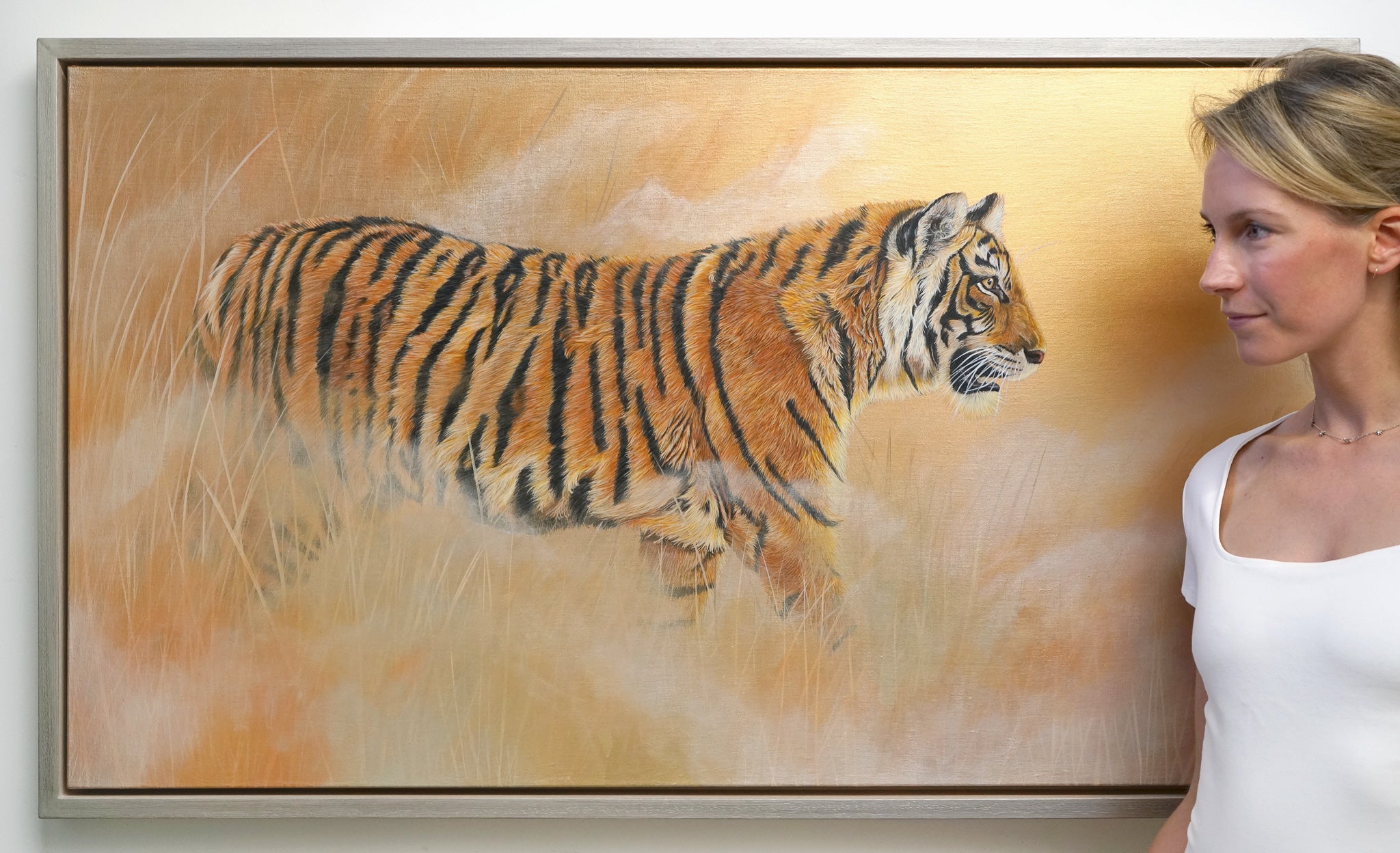 Golden Hour, Original Tiger Painting