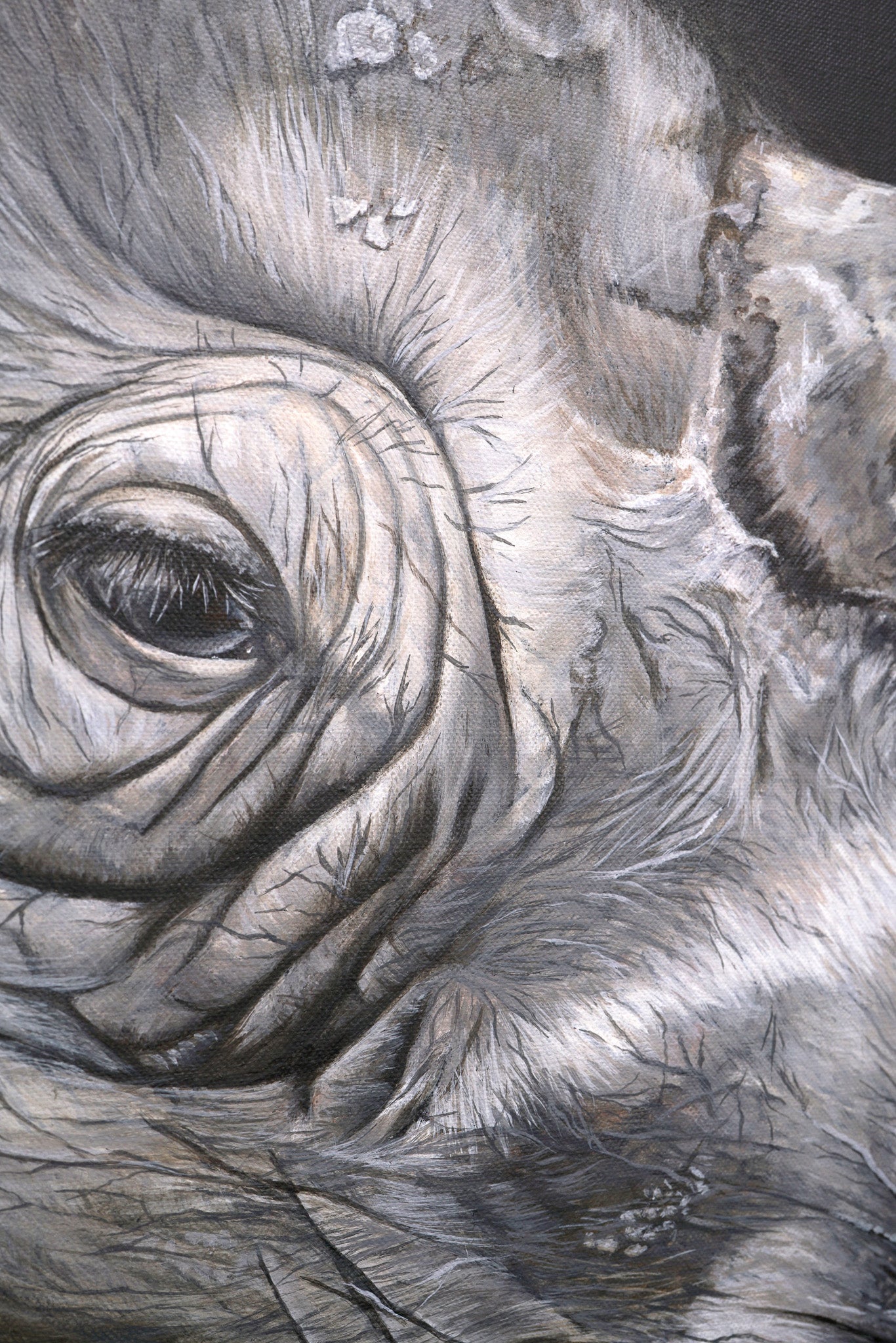 The Lovers Original Painting, Rhino Portrait
