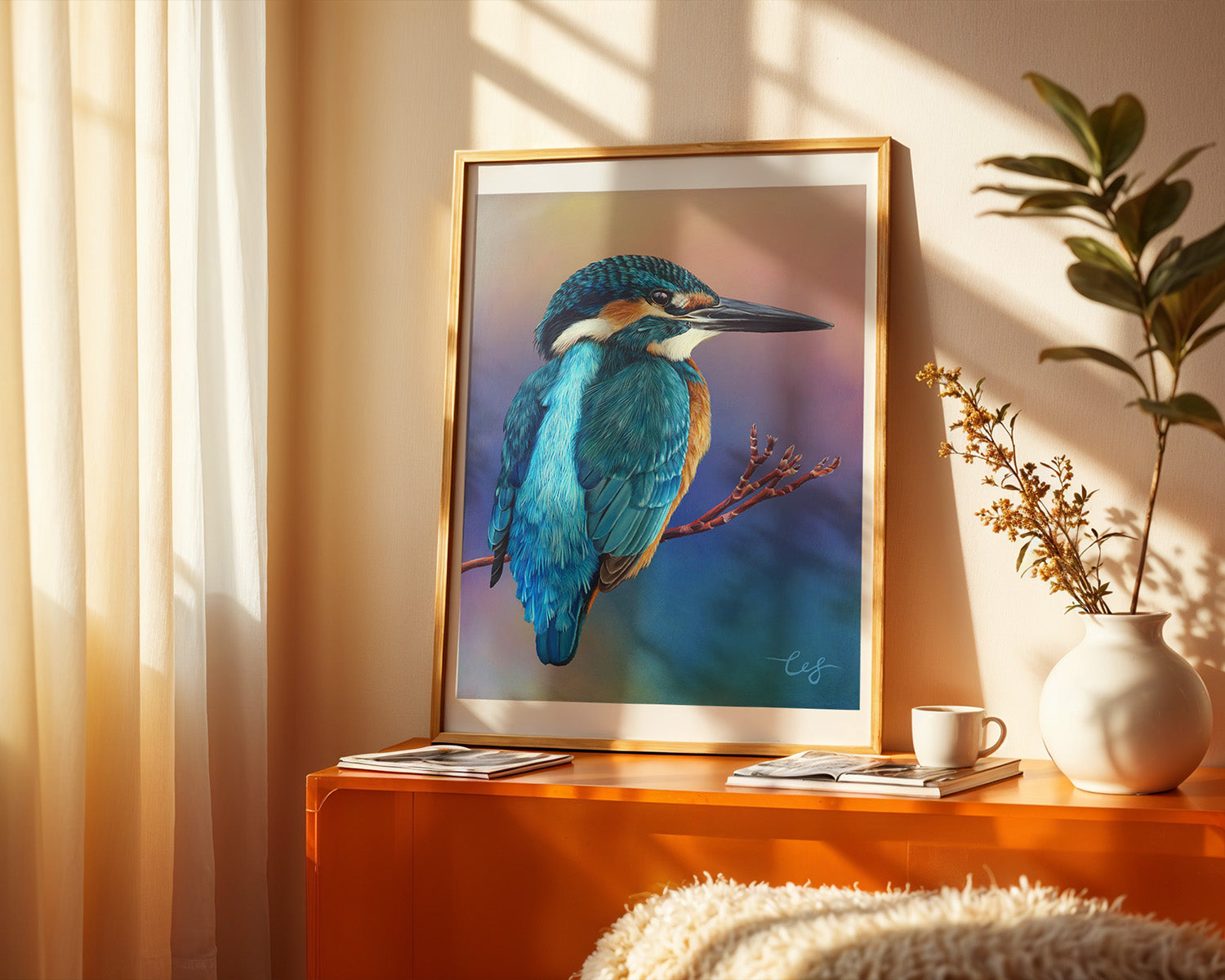 Dusk Kingfisher, Limited Edition Kingfisher Print