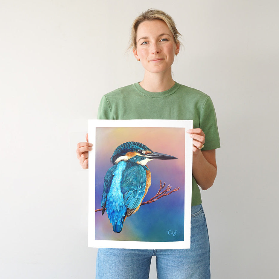 Dusk Kingfisher, Limited Edition Kingfisher Print