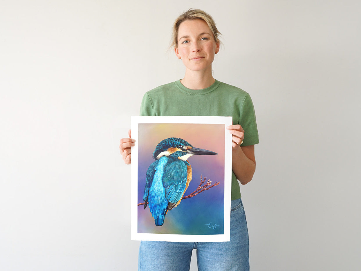Dusk Kingfisher, Limited Edition Kingfisher Print