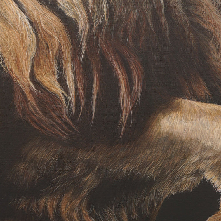 Fahari, Limited Edition Giclée Print of a Leaping Male Lion