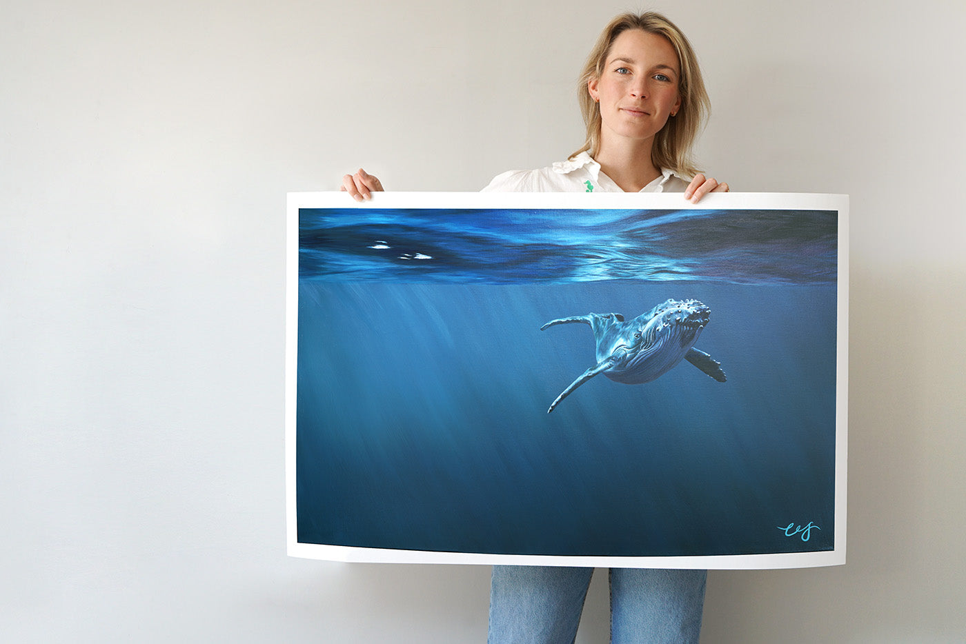 Curiosity, Limited Edition Humpback Whale Print