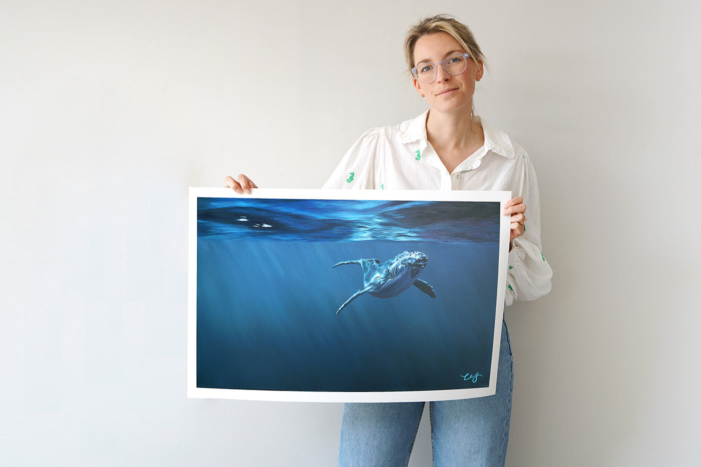 Curiosity, Limited Edition Humpback Whale Print