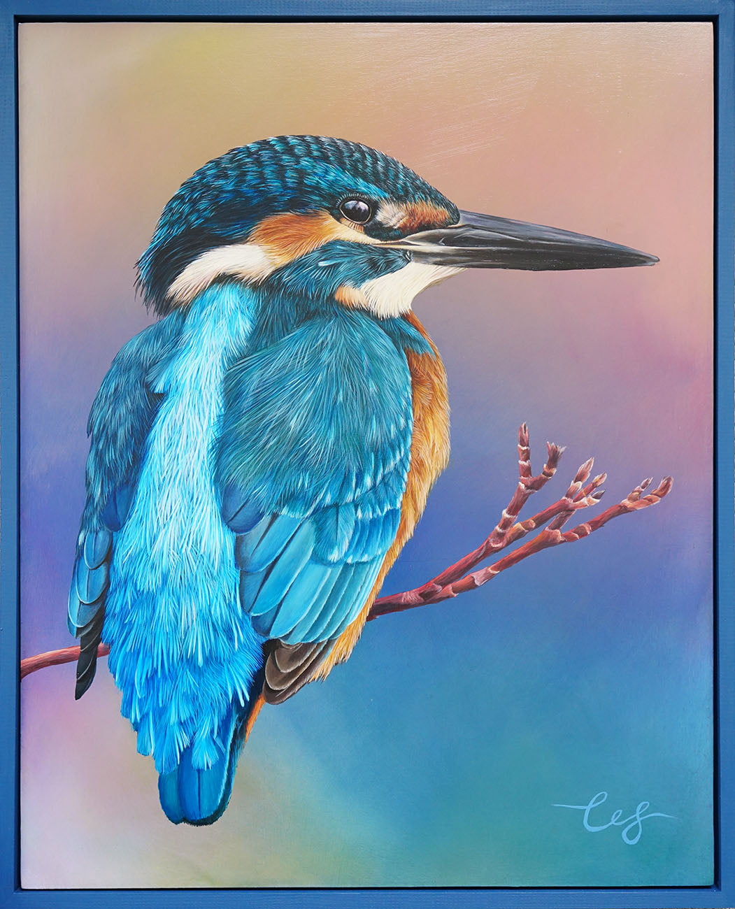Dusk Kingfisher, Original Kingfisher Painting