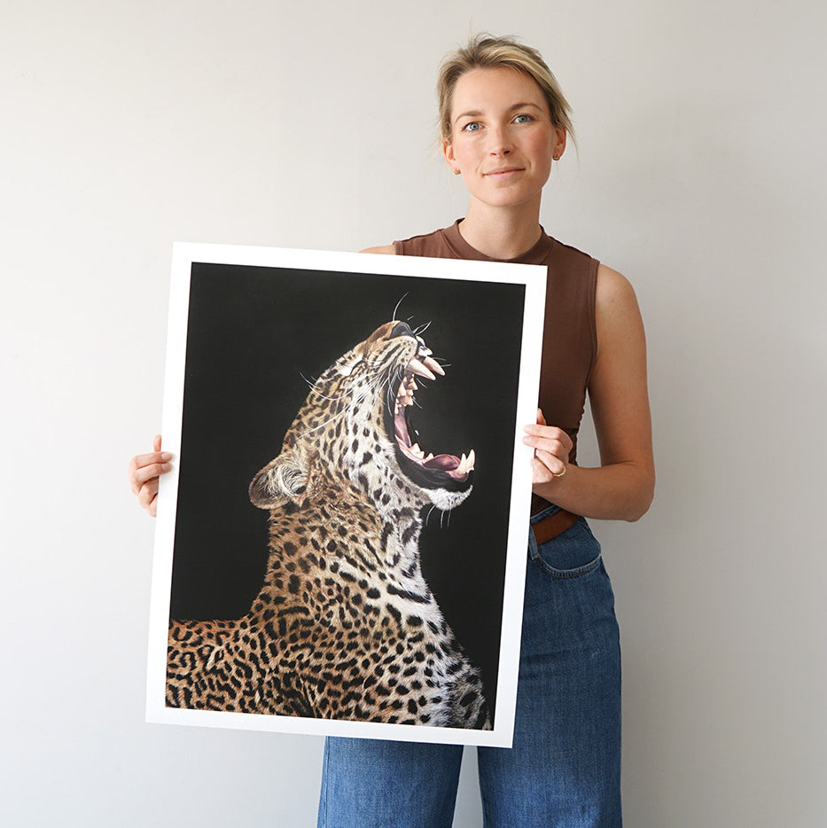 Slumber, Limited Edition Leopard Print, Yawning Leopard