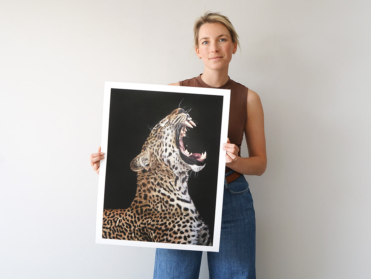 Slumber, Limited Edition Leopard Print, Yawning Leopard
