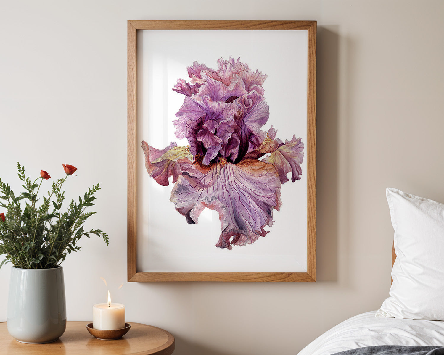 Iris Paris Fashion, Fine Art Watercolour Print