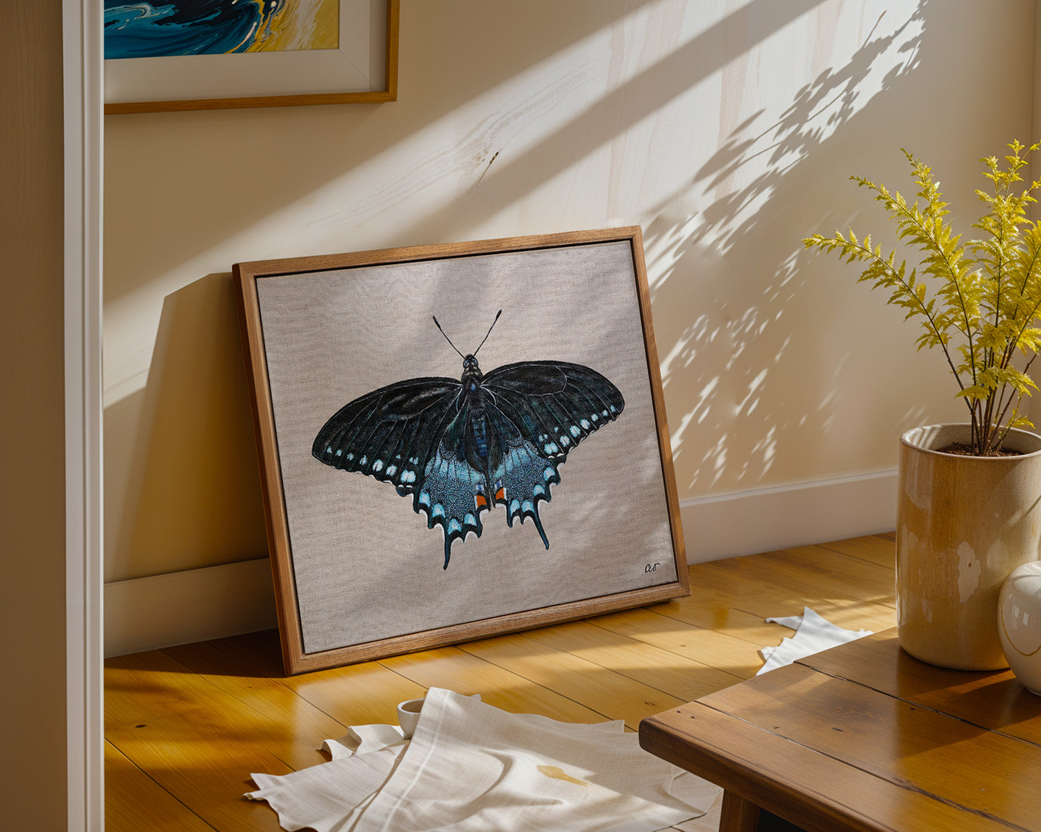 Spicebush Swallowtail Butterfly, Original Butterfly Painting