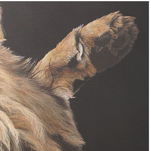 Fahari, Limited Edition Giclée Print of a Leaping Male Lion