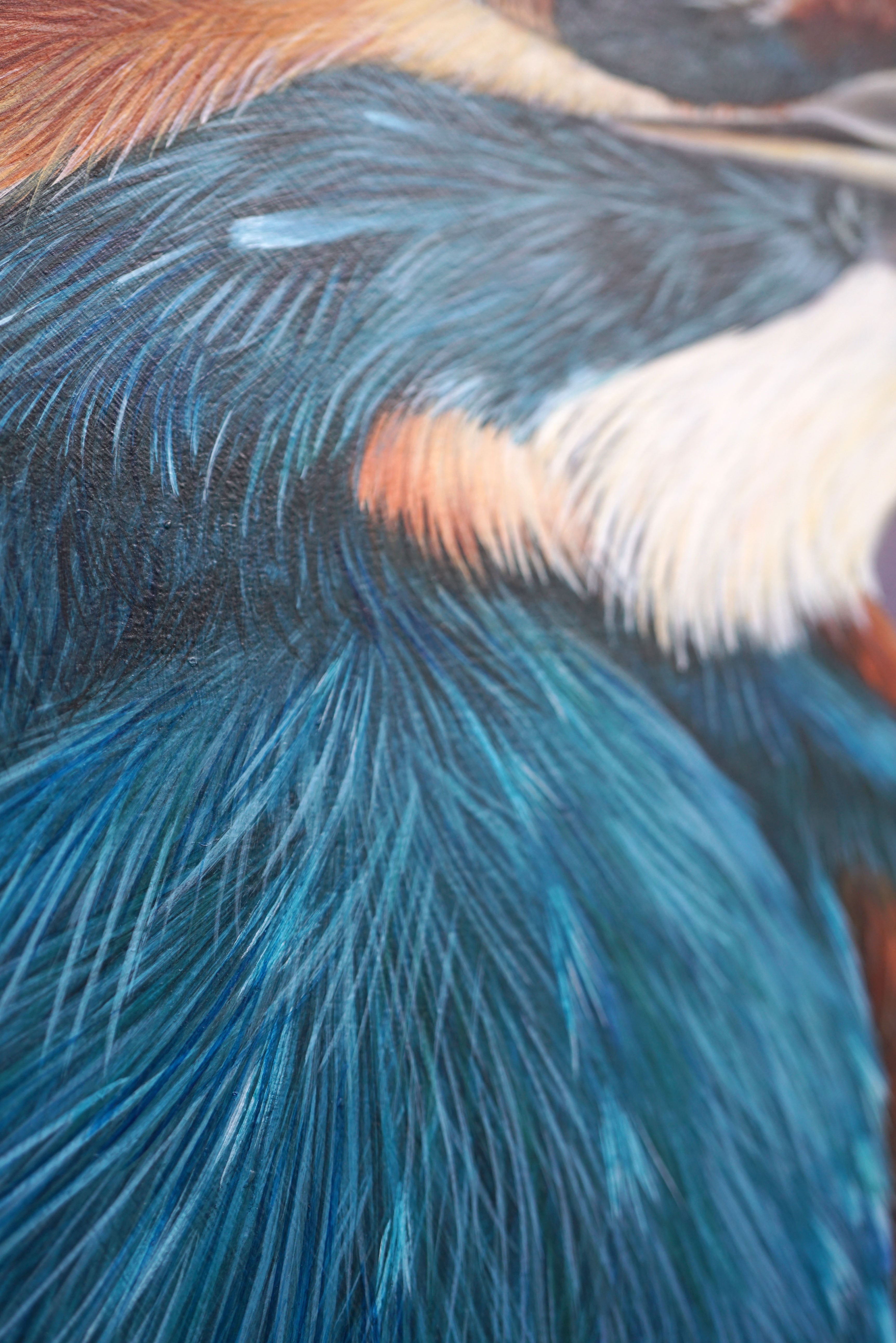 Dusk Kingfisher, Original Kingfisher Painting