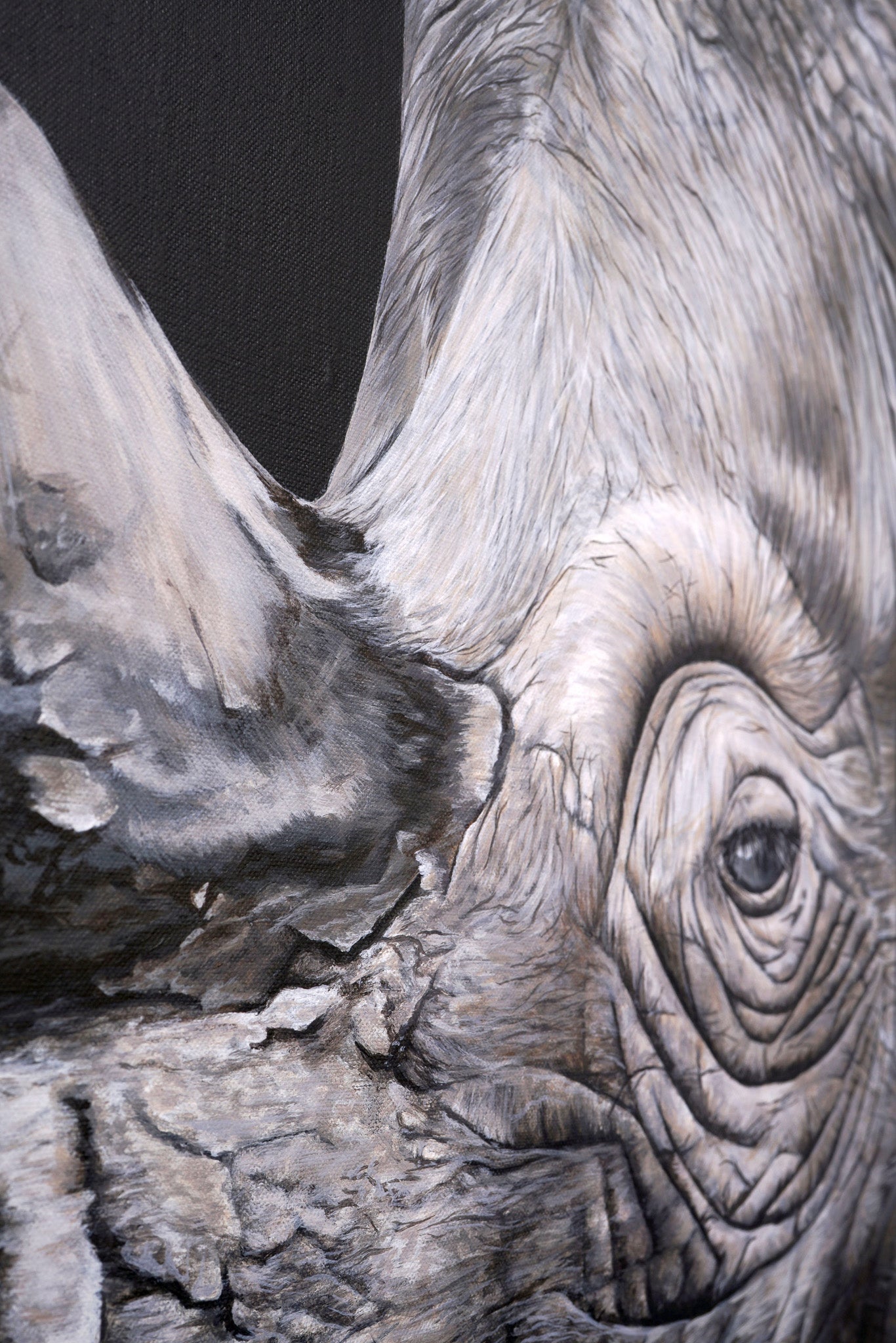 The Lovers Original Painting, Rhino Portrait