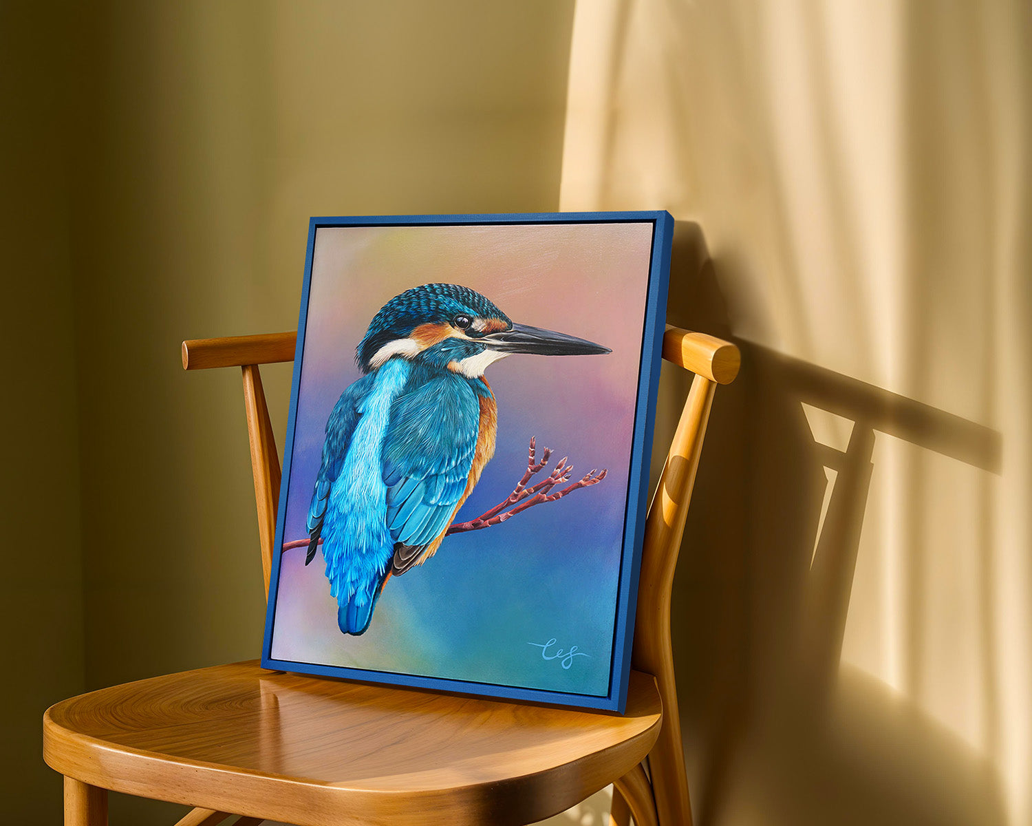 Dusk Kingfisher, Original Kingfisher Painting