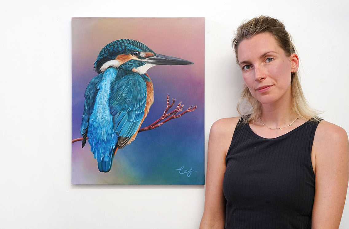 Dusk Kingfisher, Original Kingfisher Painting