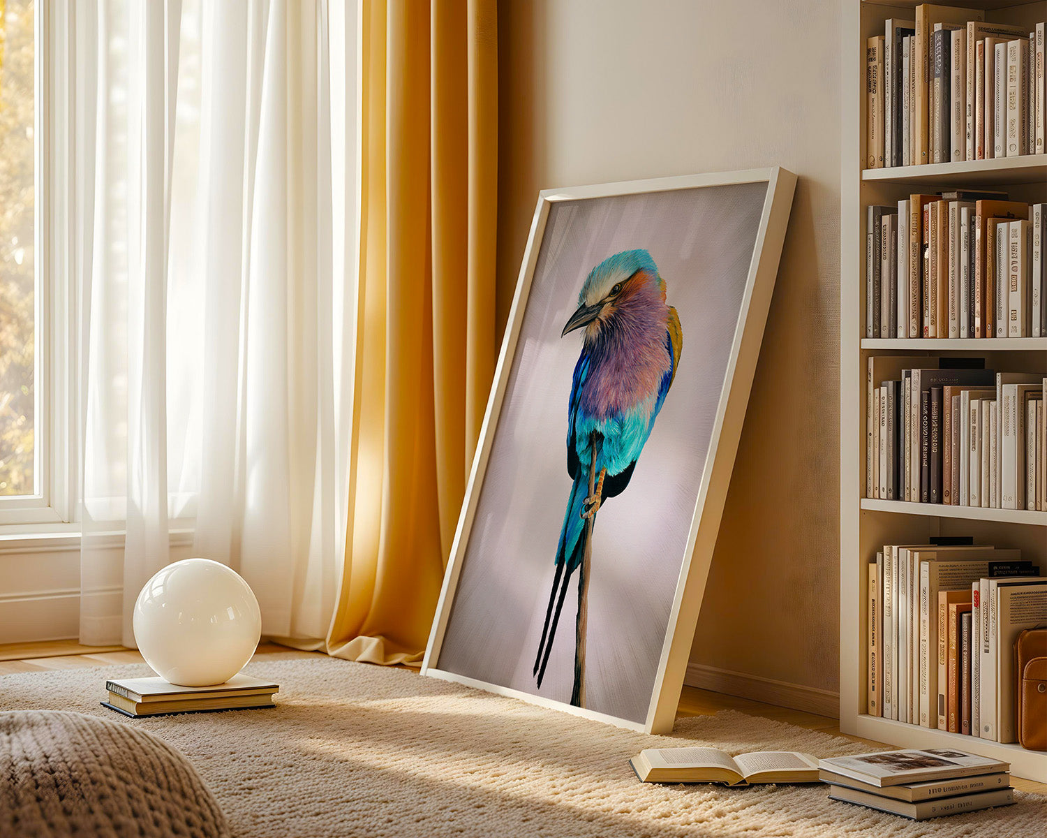 Lilac Breasted Roller, Original Bee Eater Oil Painting